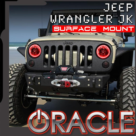 ORACLE LIGHTING 2007-2017 JEEP WRANGLER JK LED SURFACE MOUNT HEADLIGHT HALO KIT