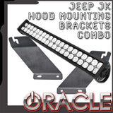ORACLE JEEP JK HOOD MOUNTING BRACKETS SM + LIGHT COMBO