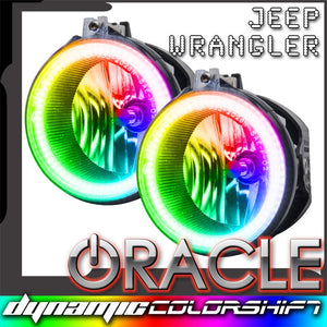 2007-2015 JEEP WRANGLER PRE-ASSEMBLED FOG LIGHTS - DYNAMIC COLORSHIFT