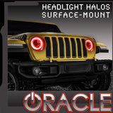 JEEP GLADIATOR JT ORACLE LED HEADLIGHT SURFACE MOUNT HALO KIT