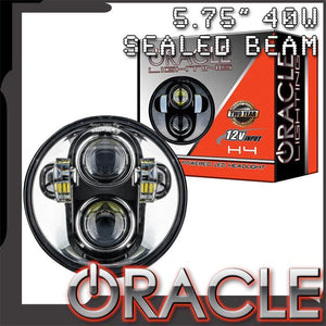 ORACLE 5.75" 40W REPLACEMENT LED HEADLIGHT - CHROME BEZEL